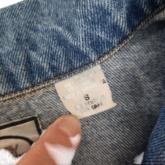 Vintage Bugle Boy Denim Jacket Womens Small Button Up Blue Jean Y2K - Picture 2 of 9